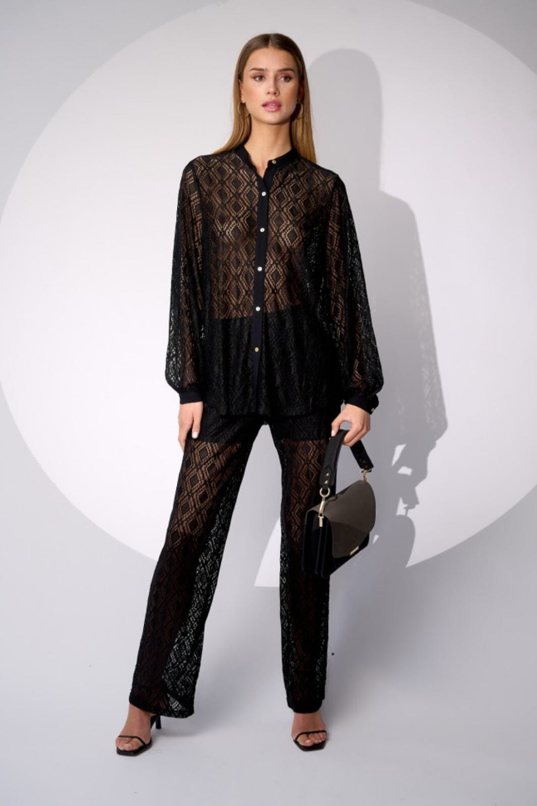 Noella - Texas Lace Shirt - 004 Black Skjorter 