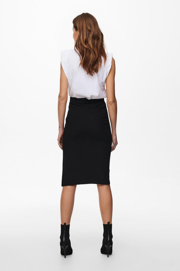 Only - Onlemma Slit Skirt - Black Nederdele 