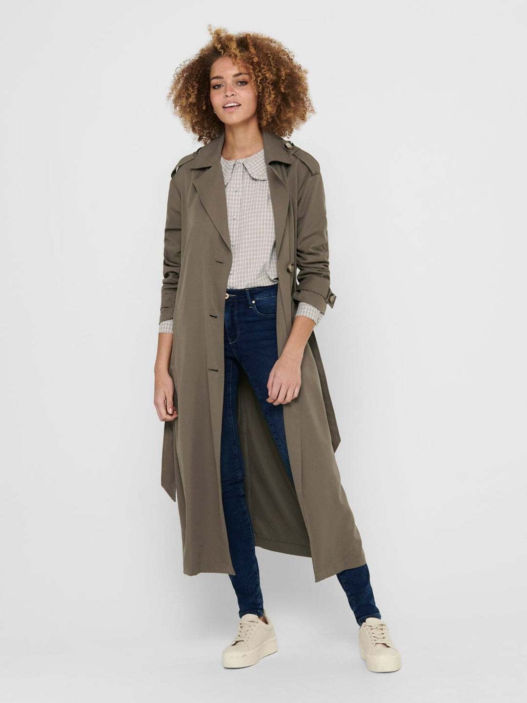 Only, Onlline X-Long Trenchcoat Otw, Walnut