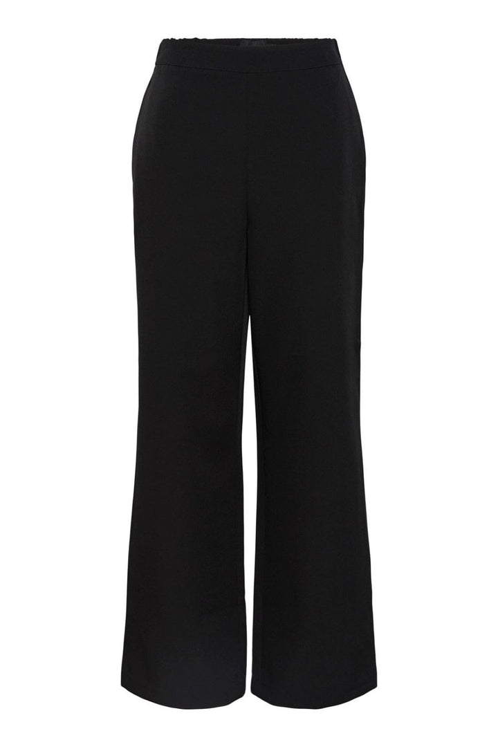 Pieces - Pcbossy Wide Plain Pant - 4266205 Black Bukser 