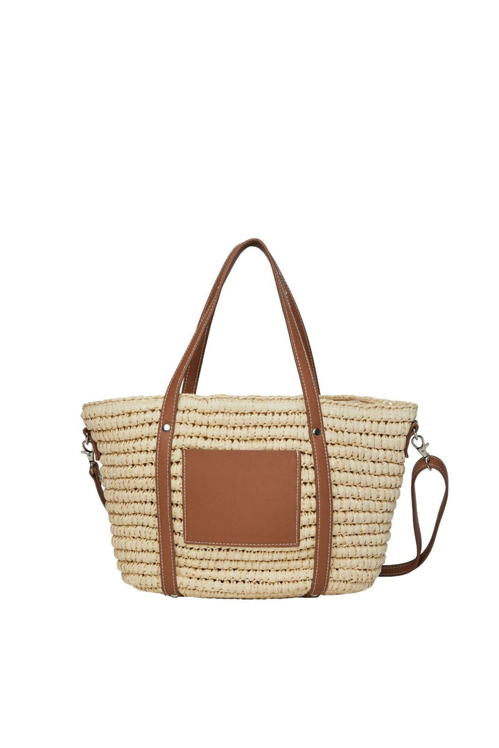 Pieces - Pclexi Straw Daily Bag - Nature COGNAC Tasker 