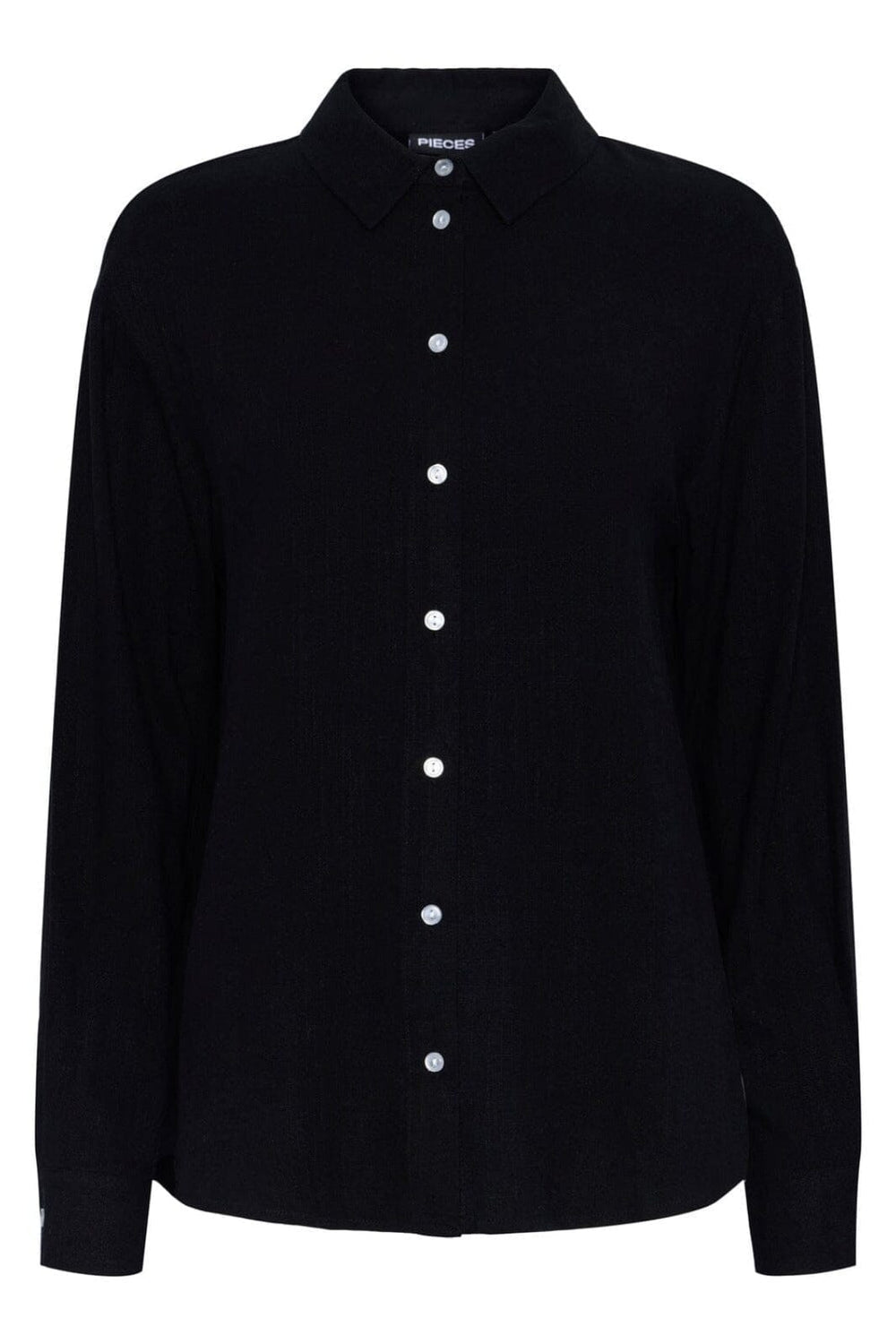 Pieces - Pcvinsty Ls Shirt - 4396246 Black Skjorter 